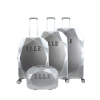 Zestaw walizek ELLE DIAMOND srebrny - set